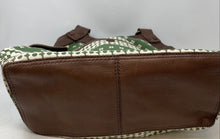 Load image into Gallery viewer, Lucky Brand Womens Green Floral Outer Pockets Double Handle Tote Handbag
