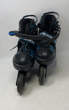 Load image into Gallery viewer, Papaison Kids Black And Blue Rollerblades Adjustable Inline Skates Size XL
