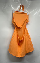 Load image into Gallery viewer, Zara Womens Orange Halter Neck Cut-Out Sleeveless Mini Dress Size Small
