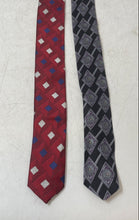 Load image into Gallery viewer, Pair Of Geoffrey Beene And Zylos Mens Multicolor Geometric Silk Pointed Ties
