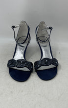 Load image into Gallery viewer, Adrianna Papell Womens Aerin Blue Beaded Evening Ankle Strap Sandals Size 8.5M
