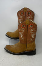 Load image into Gallery viewer, Unbranded Womens Brown Leather Square Toe Cowgirl Western Boots Size 7
