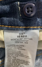Load image into Gallery viewer, Levi Strauss &amp; Co. Boys 514 Blue 5-Pocket Design Straight Leg Jeans Size 16
