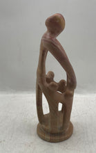 Load image into Gallery viewer, Soapstone Brown Abstract Family Figurine Home Decor Collectible Sculpture
