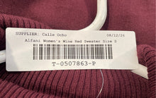 Load image into Gallery viewer, Alfani Womens Wine Long Sleeve Turtleneck Pullover Poncho Sweater Size Small
