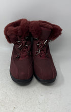 Load image into Gallery viewer, Floopi Womens Red Round Toe Lace-Up Ankle Winter Boots Size 9
