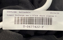 Load image into Gallery viewer, Armani Exchange Mens Black Collared Short Sleeve Golf Polo Shirt Size L
