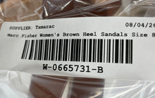 Load image into Gallery viewer, Marc Fisher Womens Brown Leather Open Toe Block Heel Ankle Strap Sandals Size 8M
