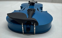Load image into Gallery viewer, Mendini By Cecilio Blue Right-Handed 4 String Acoustic Violin With Bow In Case
