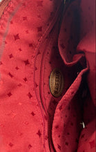 Load image into Gallery viewer, Fossil Womens Red Leather Adjustable Strap Outer Pockets Zip Top Crossbody Bag
