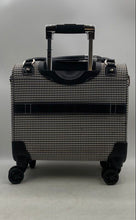 Load image into Gallery viewer, London Fog Unisex Black White Houndstooth Print Retractable Handle Trolley Bag
