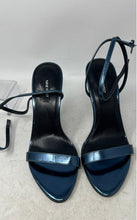Load image into Gallery viewer, Nine West Womens Reina 03 Blue Leather Stiletto Ankle Strap Heels Size 9M
