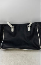Load image into Gallery viewer, Tommy Hilfiger Womens White Black Leather Double Handle Tote Handbag
