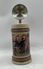 Load image into Gallery viewer, Tavern Scene Limited Edition 1999 Ceramic German Beer Stein w/ Metal Lid
