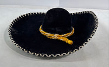 Load image into Gallery viewer, Pigalle Mens Black Yellow And Gray Sombrero Round Wide Brim Collectible Hat
