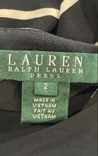 Load image into Gallery viewer, Lauren Ralph Lauren Womens Black White Striped Sleeveless A-Line Dress Size 2

