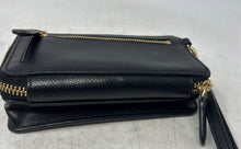 Load image into Gallery viewer, Vera Bradley Womens Black Leather ID Window Card Holder Zip-Around Wallet
