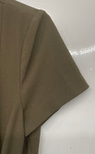 Load image into Gallery viewer, Calvin Klein Womens Green Short Sleeve Ruched Back Zip Sheath Dress Size 8
