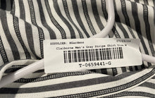 Load image into Gallery viewer, Claiborne Mens Gray Striped Short Sleeve Collared Button-Up Shirt Size Medium
