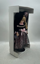 Load image into Gallery viewer, Victorian Collection Genuine Porcelain Doll Black Gold Dress By Melisa Jane
