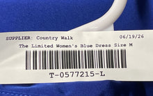 Load image into Gallery viewer, The Limited Womens Blue Sleeveless Collared 1/2 Button Ashton Shift Dress Size M

