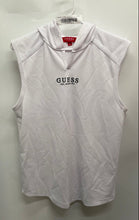 Load image into Gallery viewer, Guess Mens White Sleeveless Hooded Stretch Activewear Vest Size Medium
