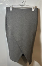 Load image into Gallery viewer, H&amp;M Womens Gray Flat Front Asymmetrical Pull-On Straight &amp; Pencil Skirt No Size
