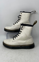 Load image into Gallery viewer, Dr. Martens Unisex Zavala White Leather Lace-Up Ankle Combat Boots Size M 7 W 8
