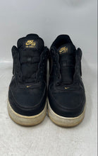 Load image into Gallery viewer, Nike Mens Air Force 1 '07 LV8 Black Gold Leather Sneaker Shoes Size 9 No Laces
