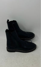 Load image into Gallery viewer, Zara Womens Black Leather Round Toe Rhinestone Ankle Chelsea Boots Size EU 34
