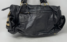 Load image into Gallery viewer, Verde Womens Black Beige Animal Print Detachable Strap Zip Top Lined Satchel Bag
