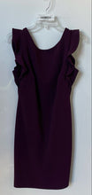Load image into Gallery viewer, Calvin Klein Womens Purple Short Sleeve Scoop Neck Back Zip Sheath Dress Size 6

