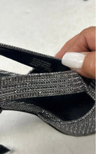 Load image into Gallery viewer, Michael Kors Womens Becky Silver Criss-Cross Stiletto Ankle Strap Heels Size 6M
