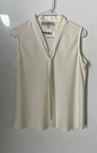 Load image into Gallery viewer, Kasper Womens White Sleeveless V-Neck Easy Care Pullover Blouse Top Size PM
