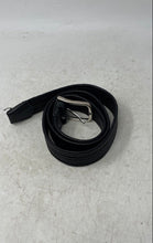 Load image into Gallery viewer, Massimo Dutti Womens Black Silver-Tone Bucket Leather Braided Waist Belt
