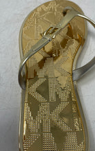 Load image into Gallery viewer, Michael Kors Womens Emory Golden Monogram Slip-On Flat Flip-Flop Sandals Size 7M
