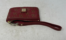 Load image into Gallery viewer, Dooney &amp; Bourke Womens Red Monogram Print Card Holder Mini Wristlet Wallet
