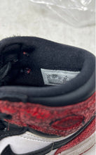 Load image into Gallery viewer, Nike Boys Air Jordan 1 FD2597-602 Red Black Leather Sneakers Shoes Size 10C
