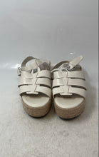 Load image into Gallery viewer, Marc Fisher Womens Jenila White Brown Buckle Platform Espadrille Sandals Size 8
