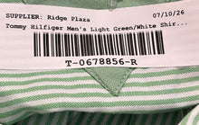Load image into Gallery viewer, Tommy Hilfiger Mens Light Green White Long Sleeve Button-Up Shirt Size XL
