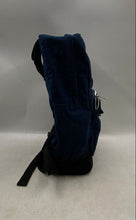Load image into Gallery viewer, True Religion Mens Blue Denim Metal Plate Logo Adjustable Straps Zipper Backpack
