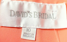 Load image into Gallery viewer, David's Bridal Womens Peach Halter Neck Evening Gown A-Line Dress Size 10
