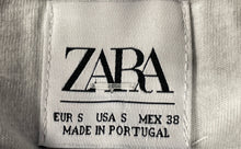 Load image into Gallery viewer, Zara Womens White Black Long Sleeve Crew Neck Stretch Pullover Sweater Size S
