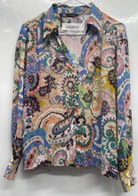Load image into Gallery viewer, Zara Womens Multicolor Paisley Print Button Front Blouse Top Size Small
