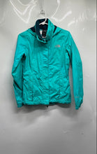 Load image into Gallery viewer, The North Face Womens Turquoise Long Sleeve Full-Zip Hooded Rain Jacket Size XS
