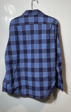 Load image into Gallery viewer, Vintage Italia Mens Blue Plaid Cotton Collared Button-Up Shirt Size Medium
