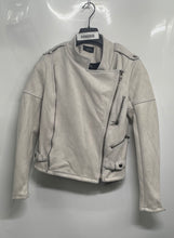Load image into Gallery viewer, Vici Womens Gray Long Sleeve Asymmetrical Full-Zip Biker Jacket Size Small
