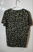 Load image into Gallery viewer, Pink By Victoria's Secret Womens Green Black Leopard Print T-Shirt Size XS
