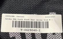 Load image into Gallery viewer, Adidas Kids Black Red Miami Heat Dwyane Wade #3 Basketball Jersey Size M 10-12

