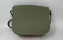 Load image into Gallery viewer, Melissa Womens Black Green Snakeskin Embossed Flap Medium Shoulder Bag
